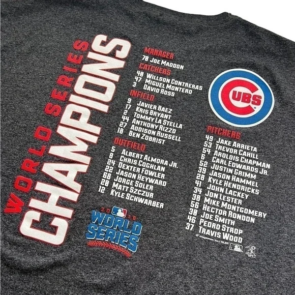 Chicago Cubs 2016 MLB World Series Champions T-Shirt Size L - Picture 6 of 6